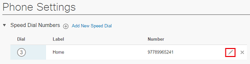 Cisco Portal Edit Speed Dial