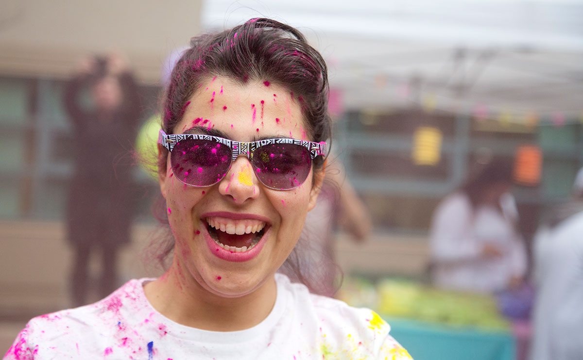 Photo of student at World of Colour event