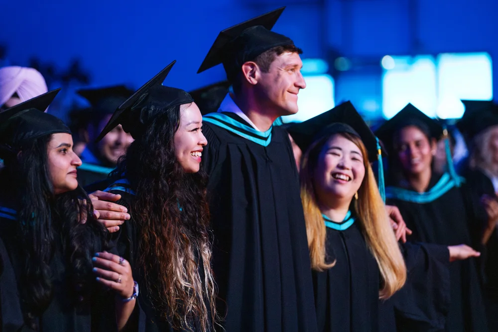 Capilano University graduates celebrating at convocation