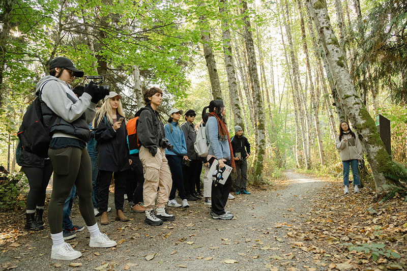 CapU students taking part in an EarthWorks project in the Howe Sound Biosphere.