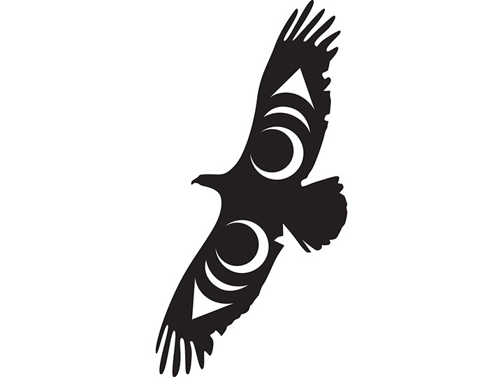 An eagle logo to represent Indigenous Digital Accelerator workshops at CapU.