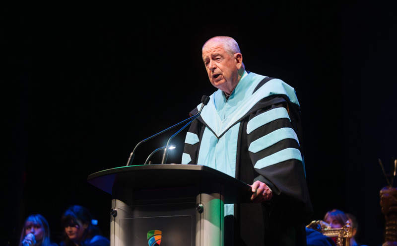 Guest speaker Dr. Tom Thompson shared inspiring reflections, honouring Jason and recalling the early potential he recognized during their time at Olds College.