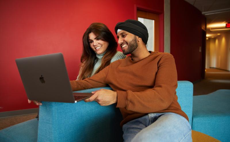 Students in study room at CapU Squamish