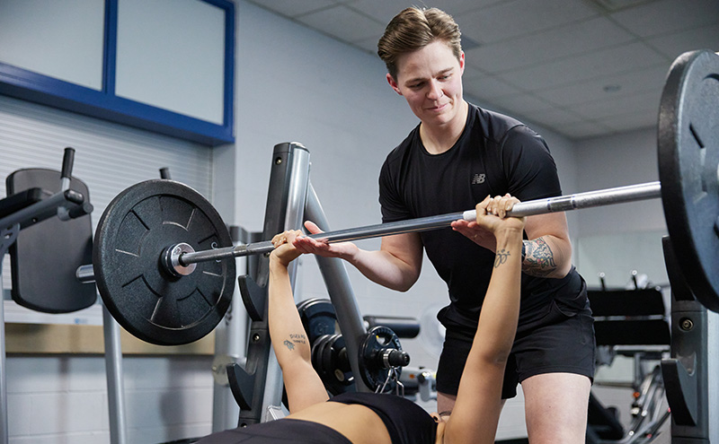 AJ Monk in a Kinesiology class
