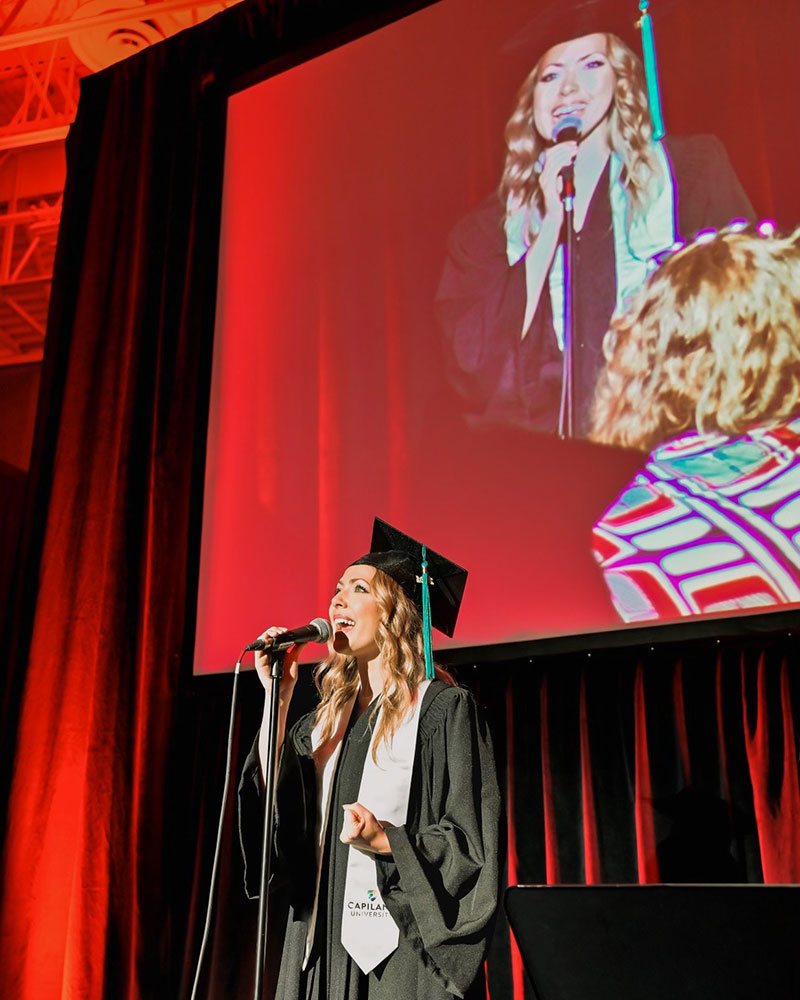 Ava Stark at CapU Convocation