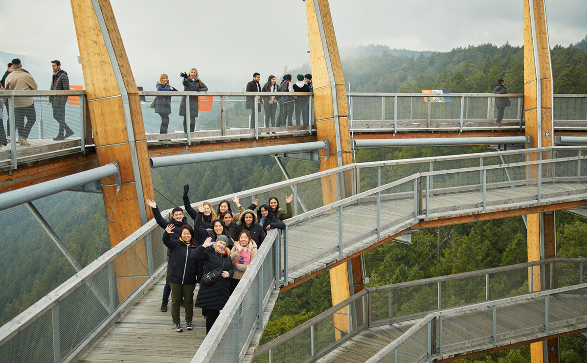 International tourism students explore the stunning beauty of Vancouver Island on a field study trip