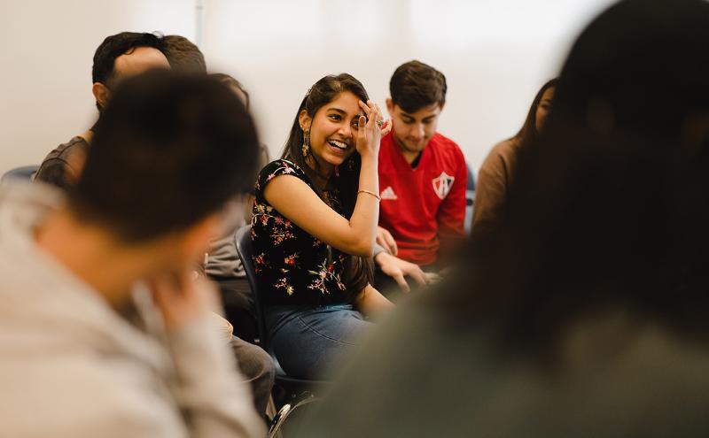 Students in classroom talking