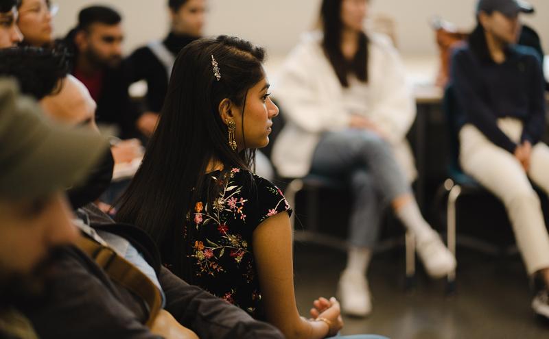 Students in classroom talking