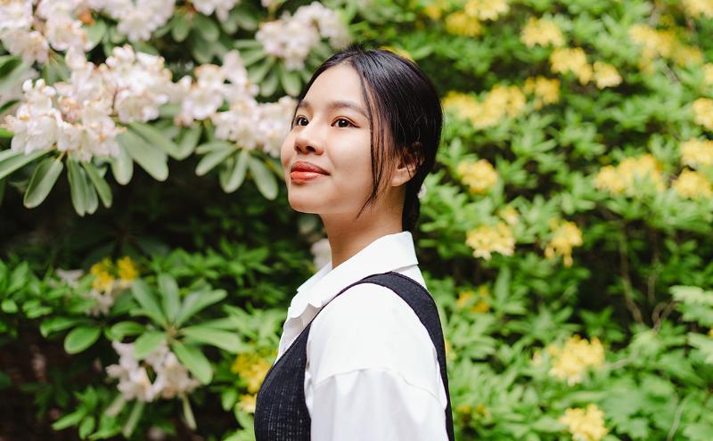 Student portrait on campus