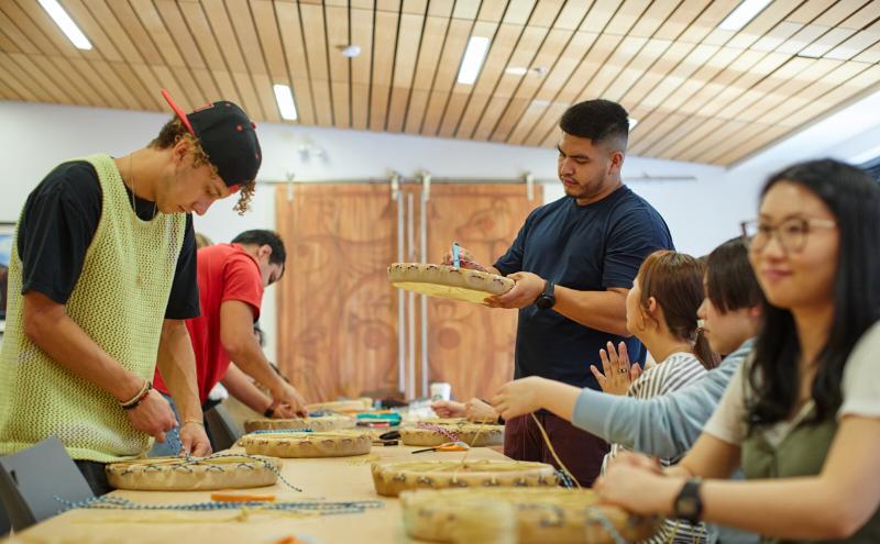 Students channelled their inner craftsperson, bringing to life beautiful, handmade drums