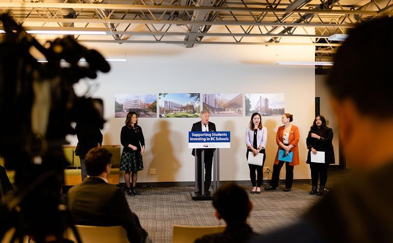 Paul Dangerfield announces the funding for on campus student housing