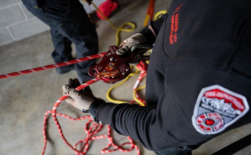 Close up of cables for demo 