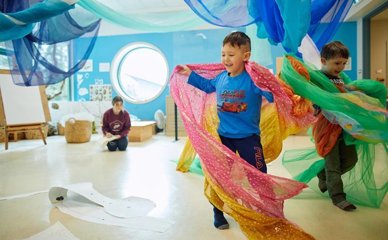 Children playing inside