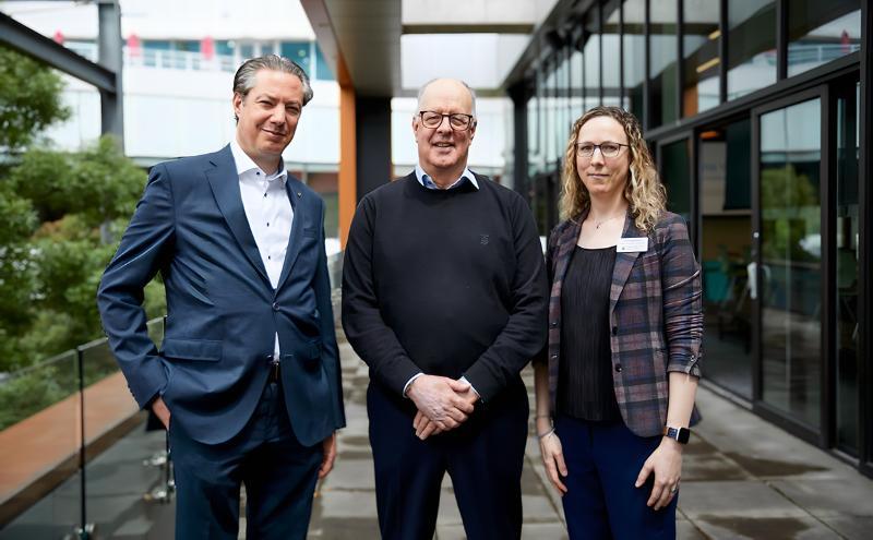 Keith Cross with Laura Kinderman and Geoffrey Rosen