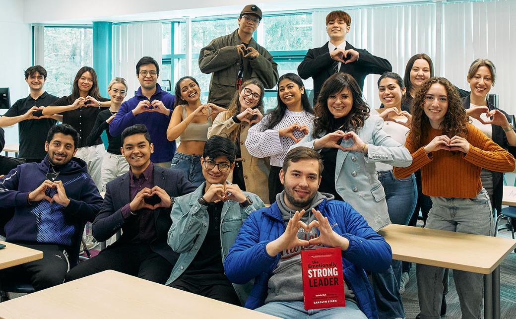 Students in class with Carolyn Stern
