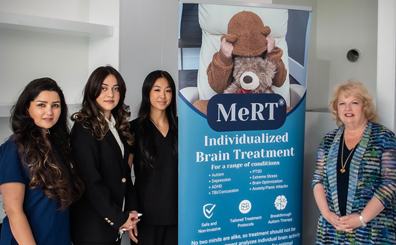 Dr. Rattansi, her staff and Surrey mayor Brenda Locke at the 1-year anniversary of Neuro Brain Treatment Centre.