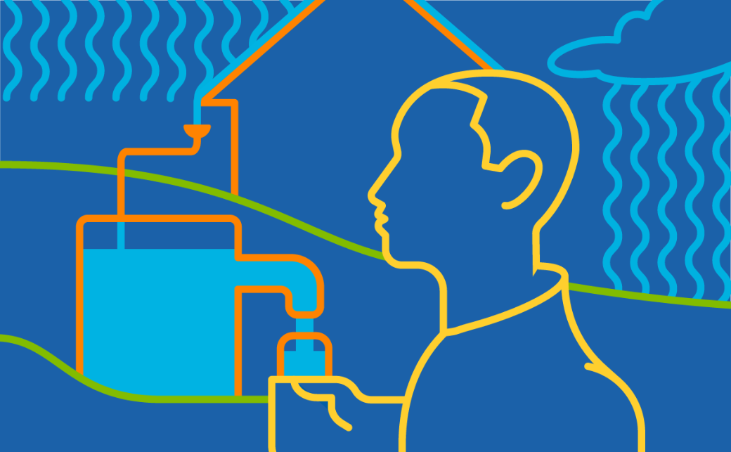 Graphic for Harvesting Rainwater in Your Backyard