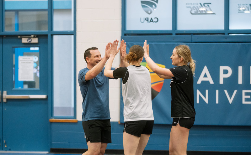 Dr. Jason Dewling on the basketball court.