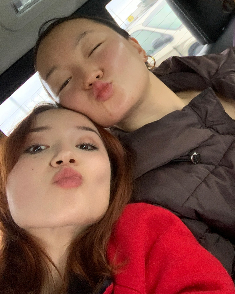 On the way to Whistler last winter with my sister, who was visiting from San Francisco. She makes long car rides more fun