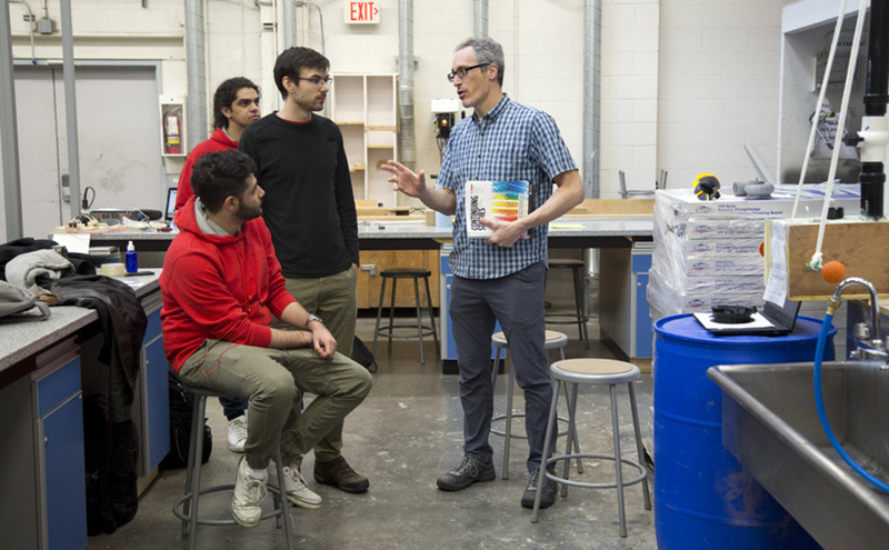 Students in lab with instructor