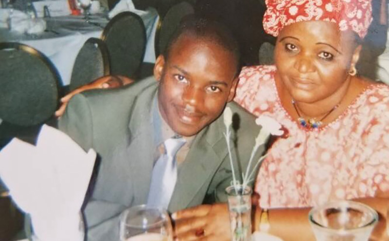 Oumar Barou Togola and mother