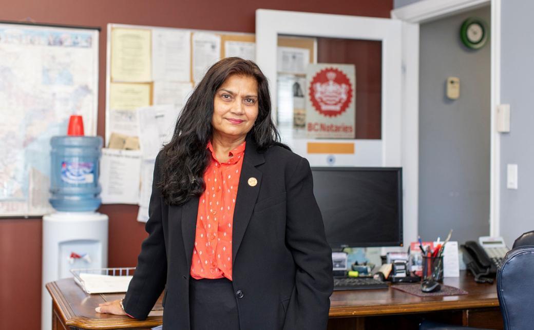 Photo of Shahnaz Rahimtula in her office