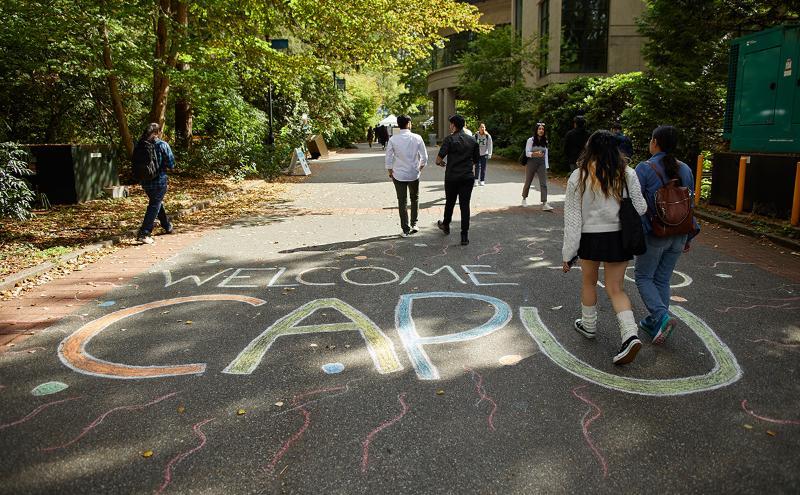 Street Party 2023 feature image Alt/Description: Chalk drawing on campus