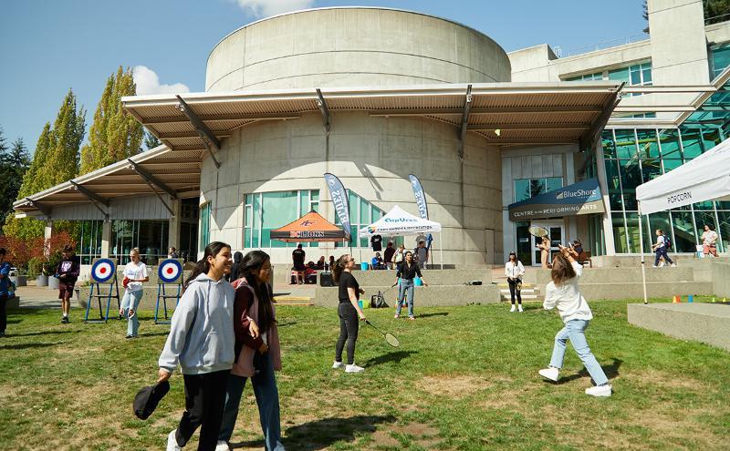 Soaking up the sun in the Birch courtyard