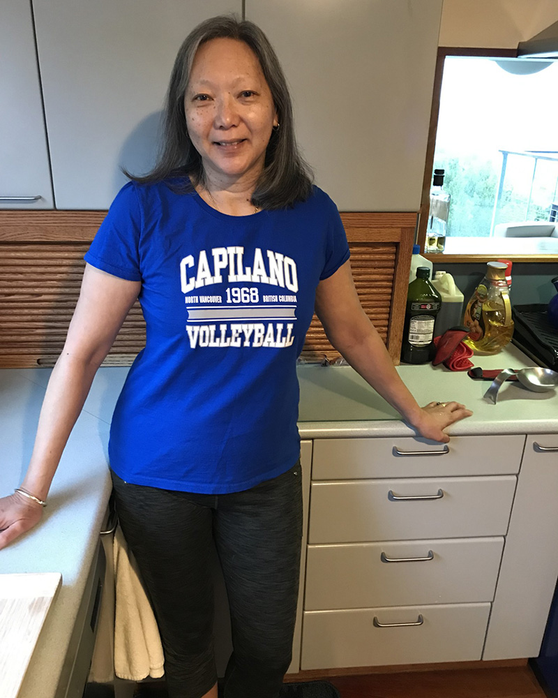 Susan was on the Capilano Volleyball team