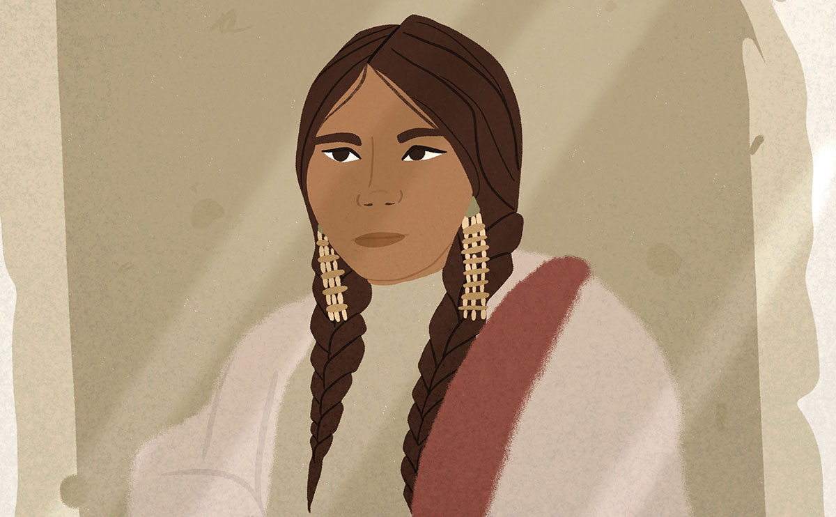 Illustration of Traditional Woman