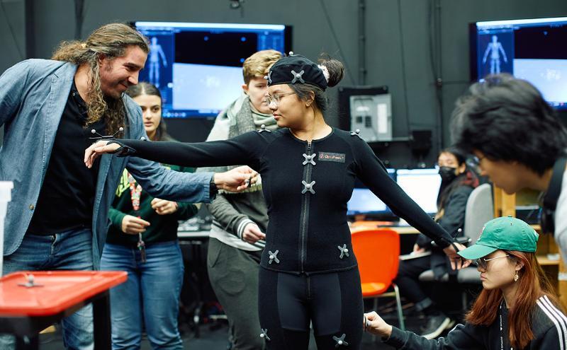 Students with instructor in class