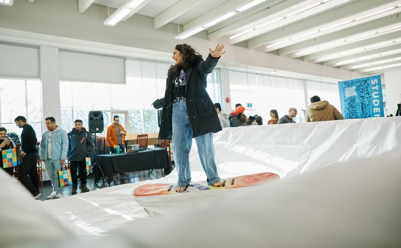 Student attending New Student Orientation