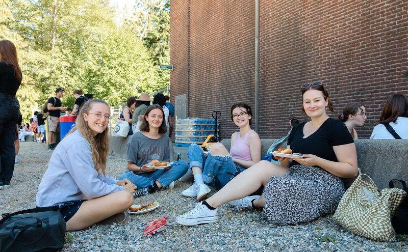 Students enjoyed a free barbecue lunch put on by CapU’s leadership team, including President Paul Dangerfield.