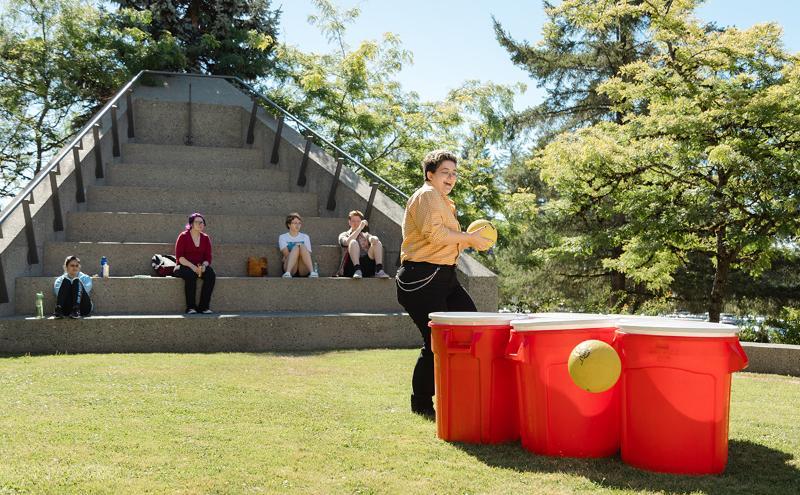 Fun, games – and prizes – were a big part of the day in the Birch Courtyard.