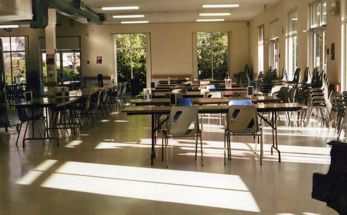 Empty dining hall