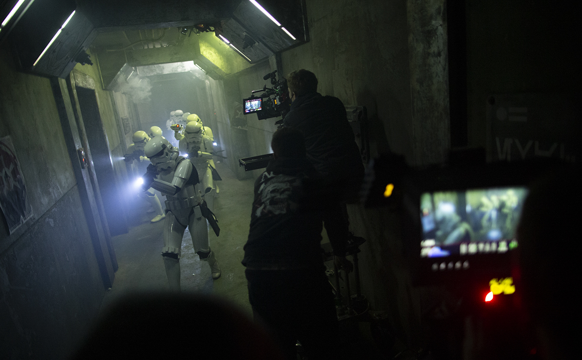 Star Wars stormtroopers on the set of fan fiction series Bucketheads