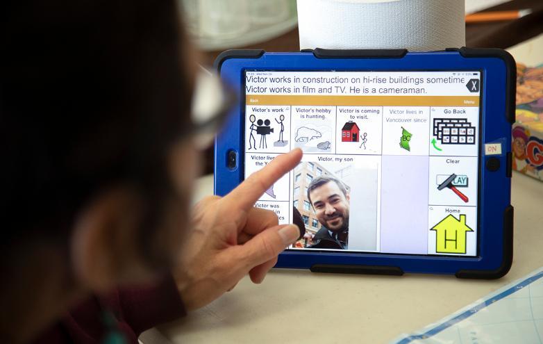 Yvonne describing her son