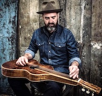 Martin Harley plays slide guitar