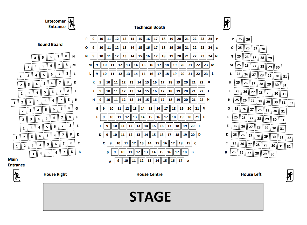 map of theatre seats