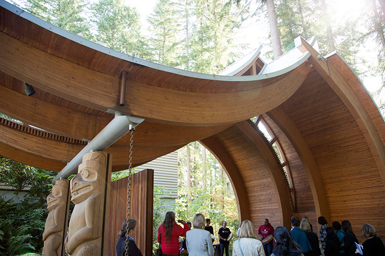 Indigenous Recruitment Advisor Willie Lewis leads a drum circle for Truth and Reconciliation Week on Tuesday, Sept. 25, 2018.