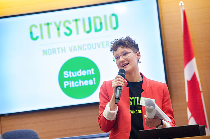 Adele Therias speaks at 2019 CityStudio HUBBUB