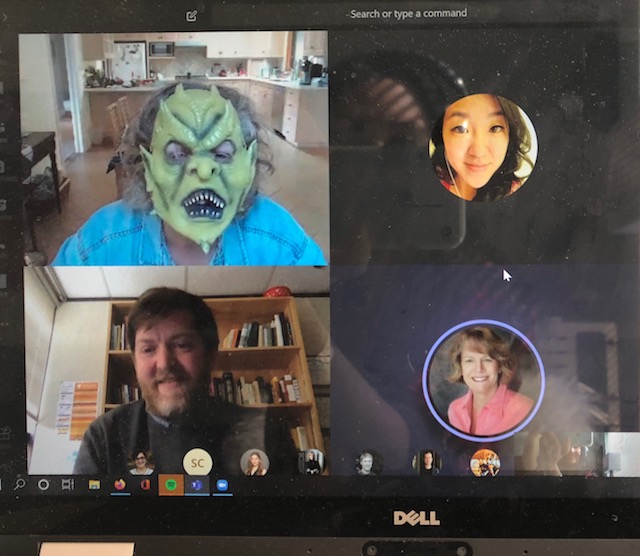 School of Communications team meeting hijinks. Submitted by Lori Walker. 