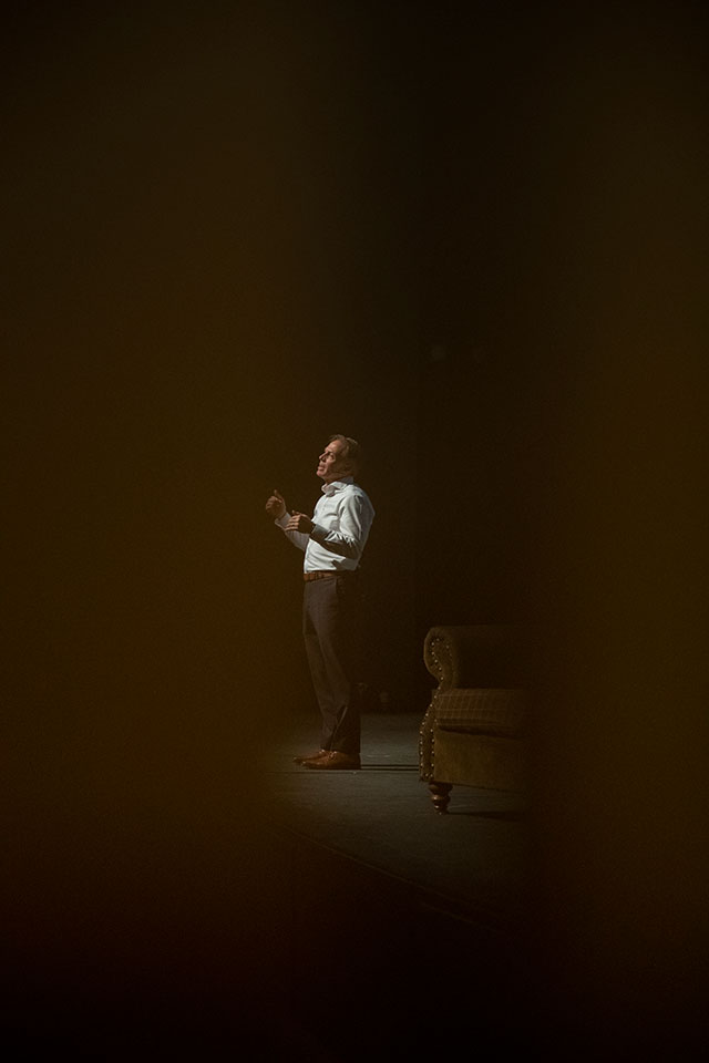 President Paul Dangerfield addresses the audience during the President’s Perspective on Feb. 6, 2020. (Photo by Attilio Fiumarella)