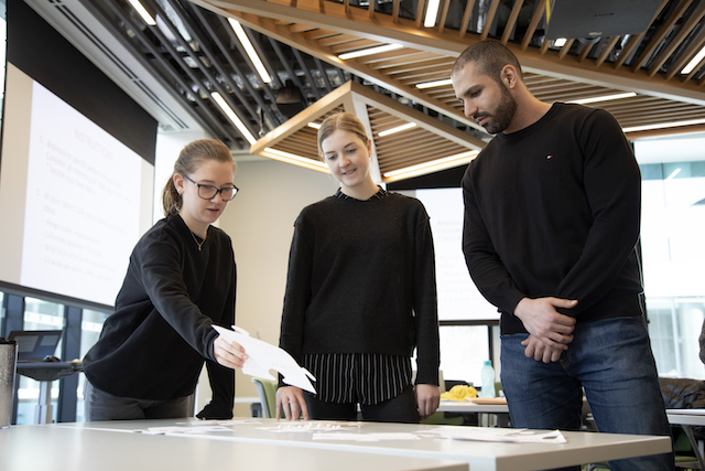 Participating in facilitation workshop in a tourism management class at CapU Lonsdale on March 14, 2020.