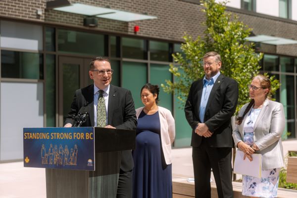 Jason Dewling speaking at Treehouse opening