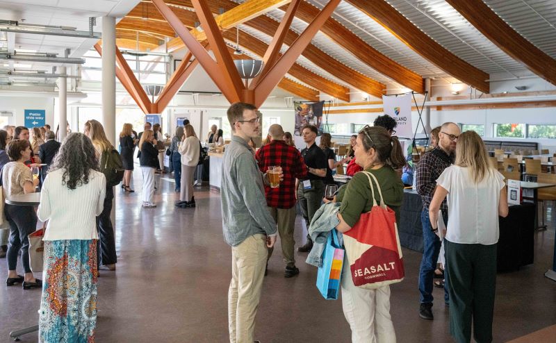 Attendees and participants networking at the Partnering with Purpose event Sept. 18, 2025, at CapU Squamish.