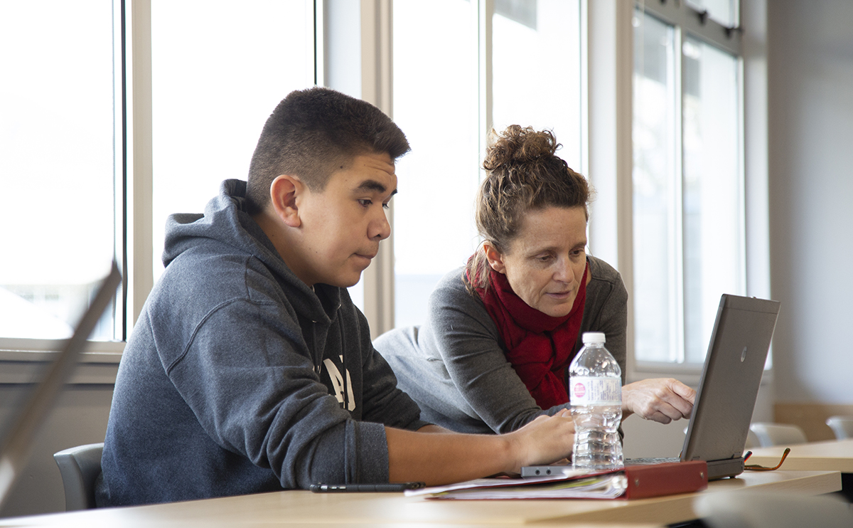Students studying at Sechelt campus