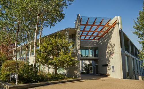 A photo of the front of CapU Squamish Campus.