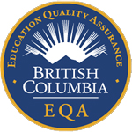 Logo of British Columbia's Education Quality Assurance (EQA) designation. This is Canada's first and only provincial brand of quality for post-secondary education.