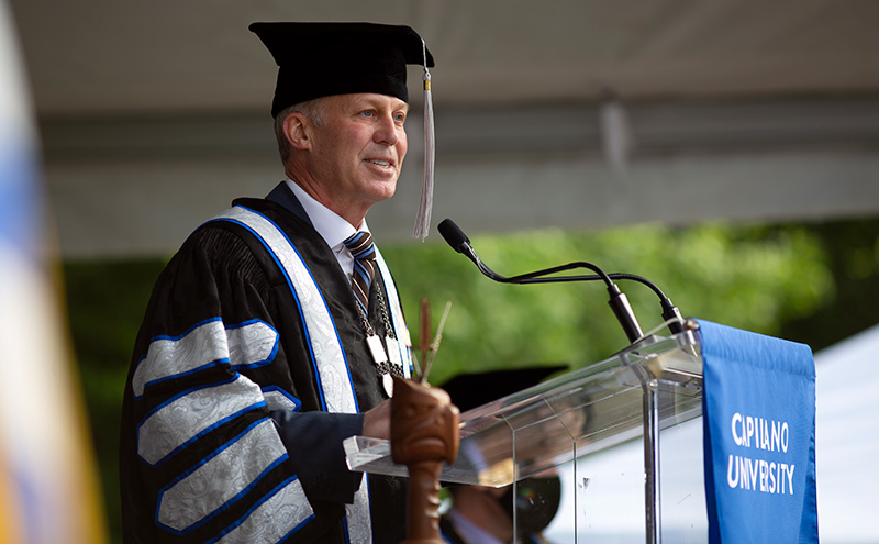 Paul Dangerfield speaking at Convocation